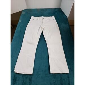 Gap Jeans Size 2 Womens White Pants Stretch Ladies Casual Mid Rise Ankle Cropped